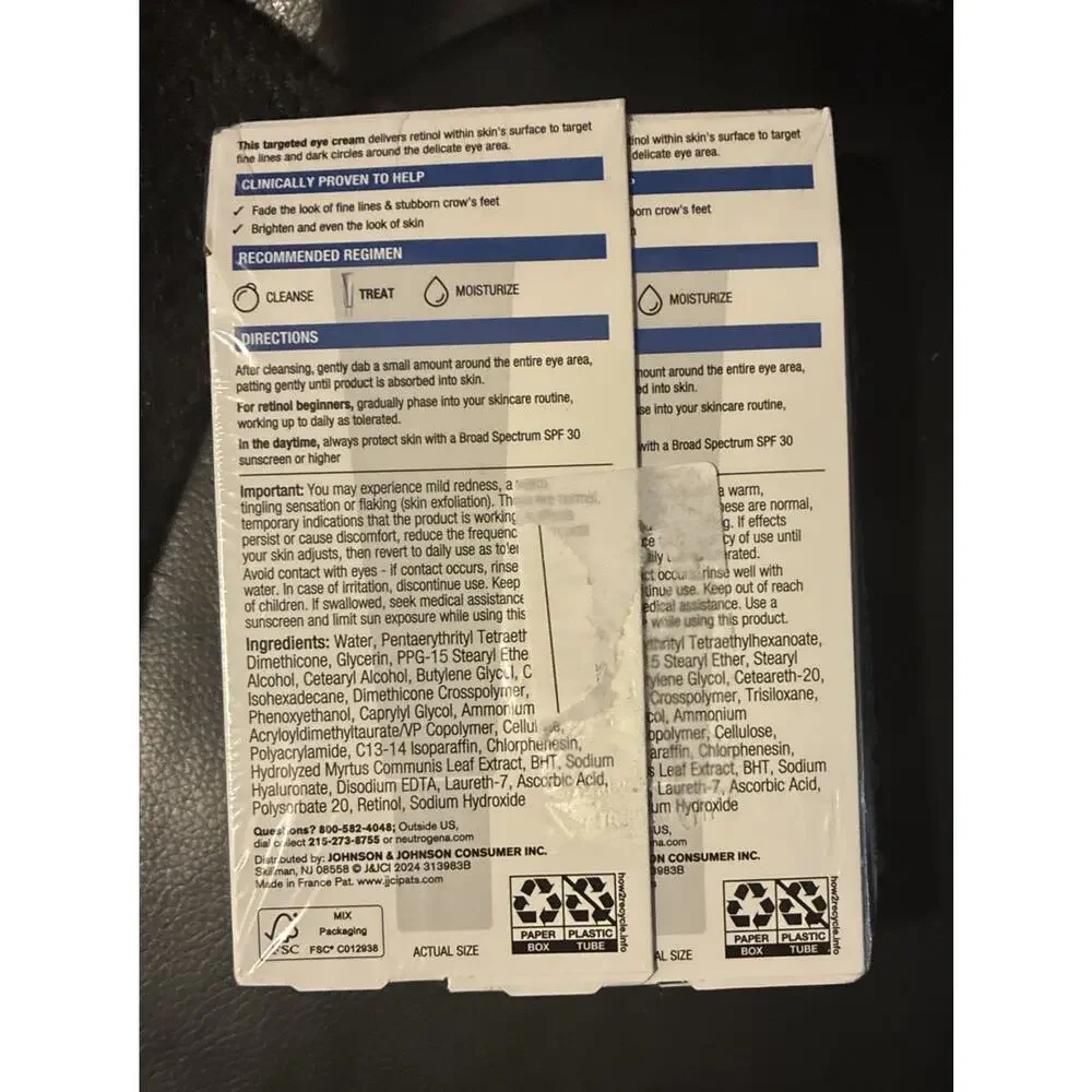 Neutrogena Rapid Wrinkle Repair Eye Cream 0.5 oz. 14ml 3 Pack Sealed